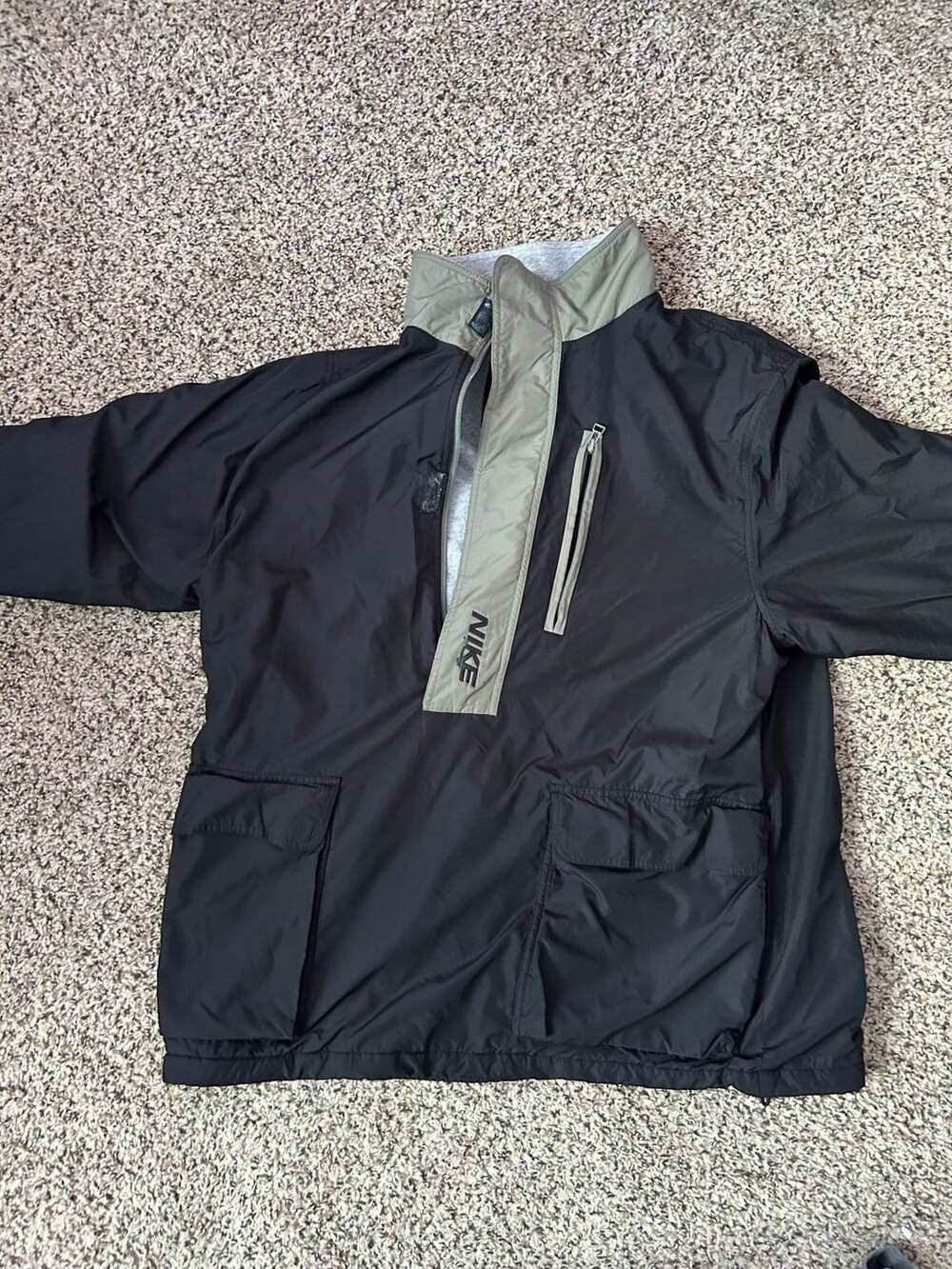Vintage Nike Pullover Anorak Windbreaker Fleece Lined Jacket